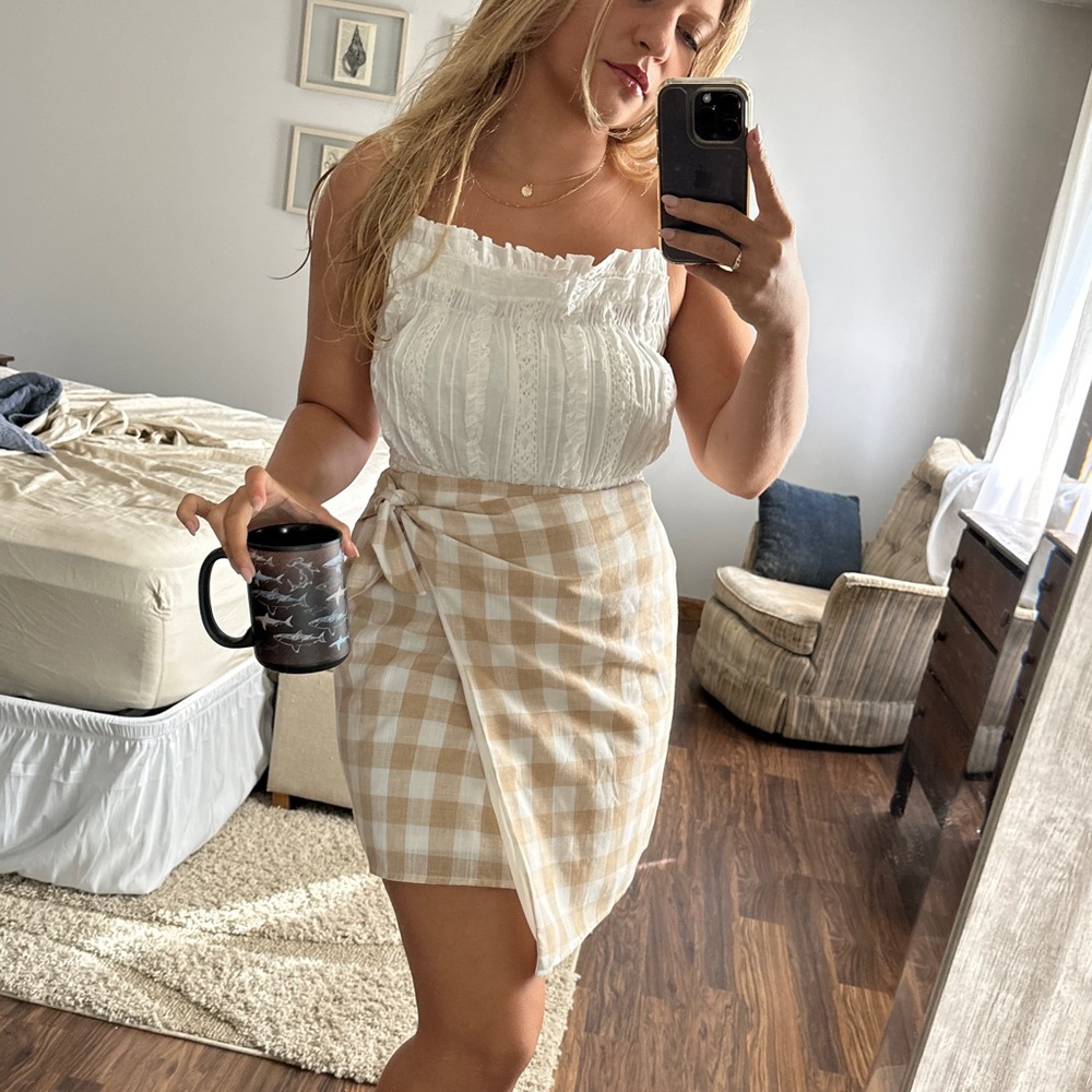 Plaid cotton skirt!